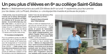 Rentrée (article de presse OF)